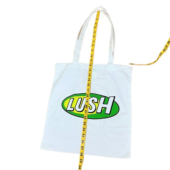 NWOT LUSH Fresh Handmade Cosmetics Limited Edition Retro Tote Bag, 100% Cotton - Picture 4 of 6